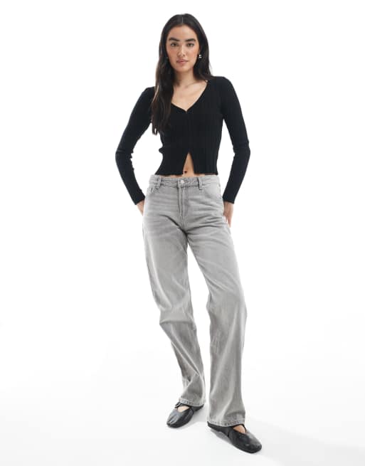 Cotton On - Cropped geribbeld vest in zwart, 4 van 4