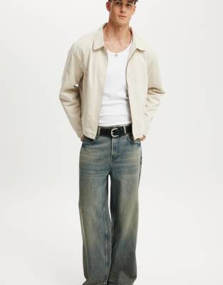 Cotton On Cropped harrington jacket in beige - BEIGE - view 1