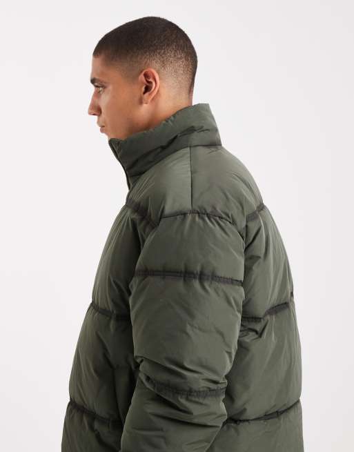 Cotton On cropped puffer jacket in storm green, 4 of 5