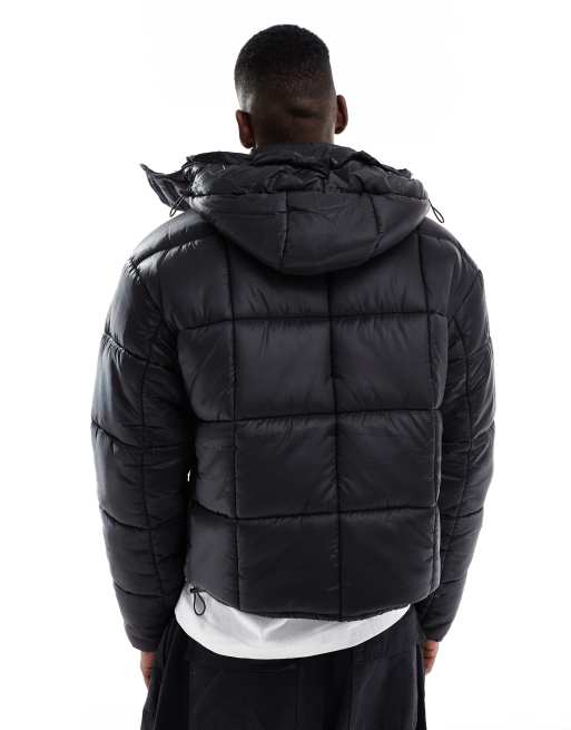 Cotton On – Cropped-Steppjacke in Schwarz, 3 von 5