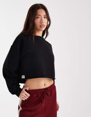 Cotton On Cropped Sweatshirt In Black