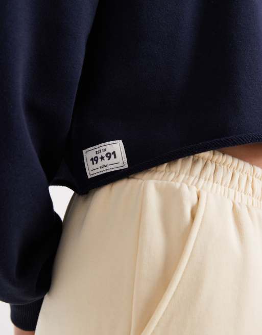 Cotton On cropped sweatshirt in total eclipse, 3 of 4