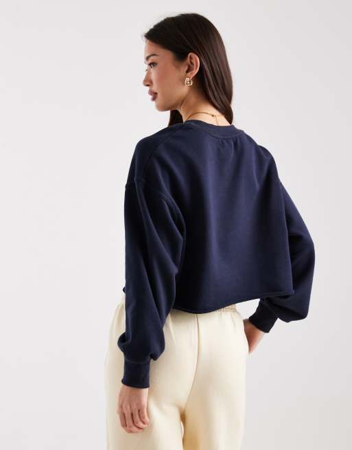 Cotton On cropped sweatshirt in total eclipse, 4 of 4