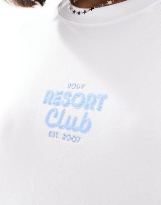Cotton On – Cropped T-Shirt in Weiß mit „Resort Club“-Print, 3 von 4