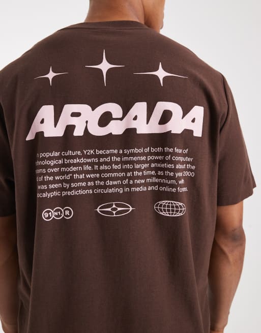 Cotton On - Cropped T-shirt met grafische print in chocoladebruin, 5 van 5