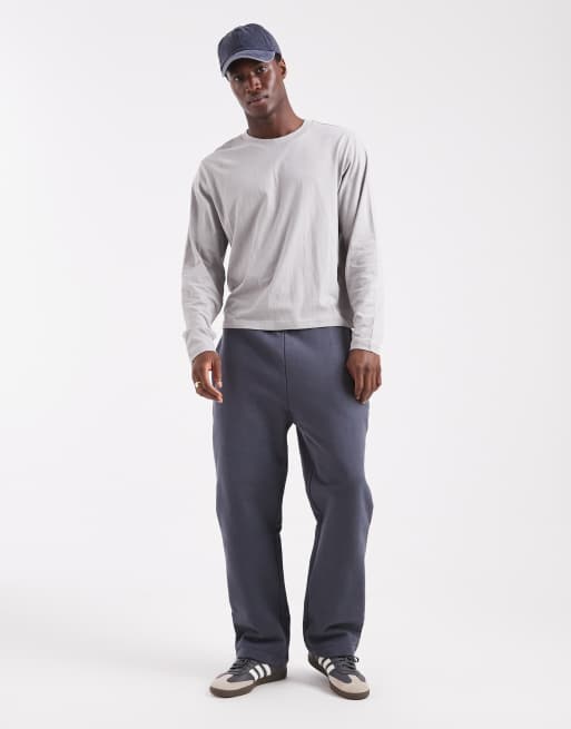 Cotton On - Cropped T-shirt met lange mouwen in grijs, 2 van 5