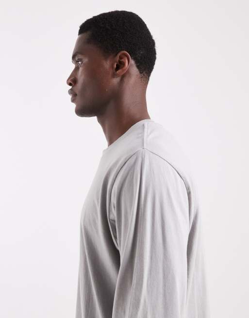 Cotton On - Cropped T-shirt met lange mouwen in grijs, 4 van 5