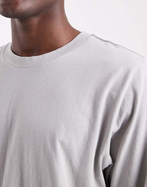Cotton On - Cropped T-shirt met lange mouwen in grijs, 5 van 5