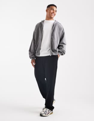 Cotton:on Cotton On Cropped Zip Up Hoodie In Gray