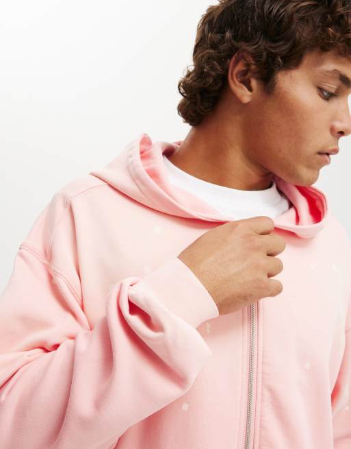 Cotton On Cropped zip up hoodie in melon / y2k wash | ASOS