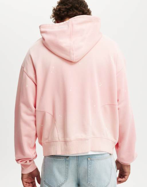 Cotton On Cropped zip up hoodie in melon / y2k wash | ASOS