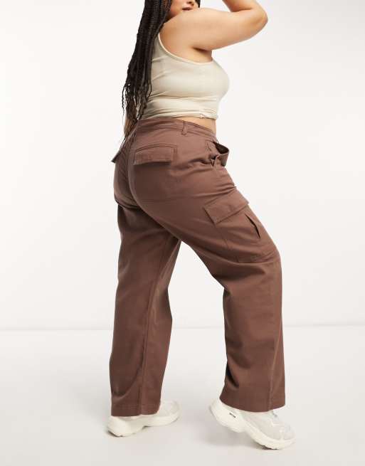 Cotton On Curve cargo pants in brown 