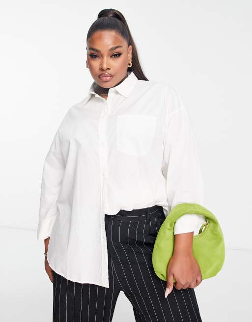Cotton On Curve dad shirt in white 