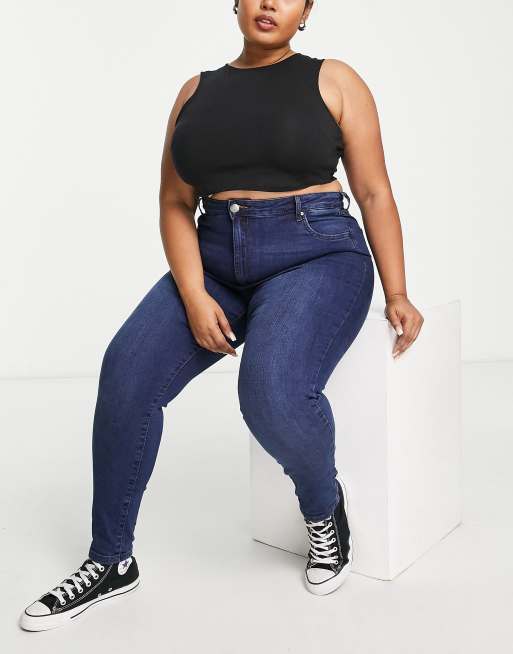 Cotton On Curve high rise skinny jeans in indigo  , 4 of 4