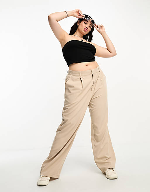 Cotton On Curve high waist pants in stone