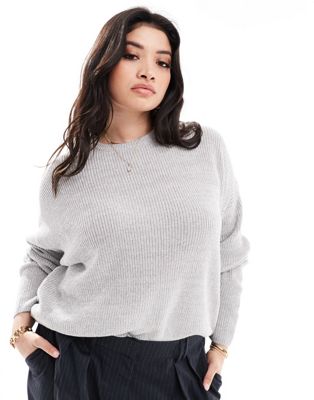Cotton On Curve knitted jumper in grey