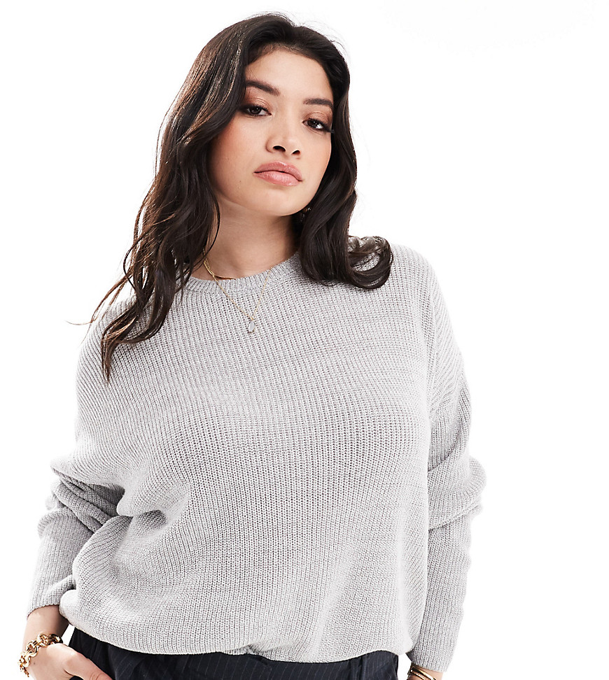 Cotton On Curve knitted jumper in grey