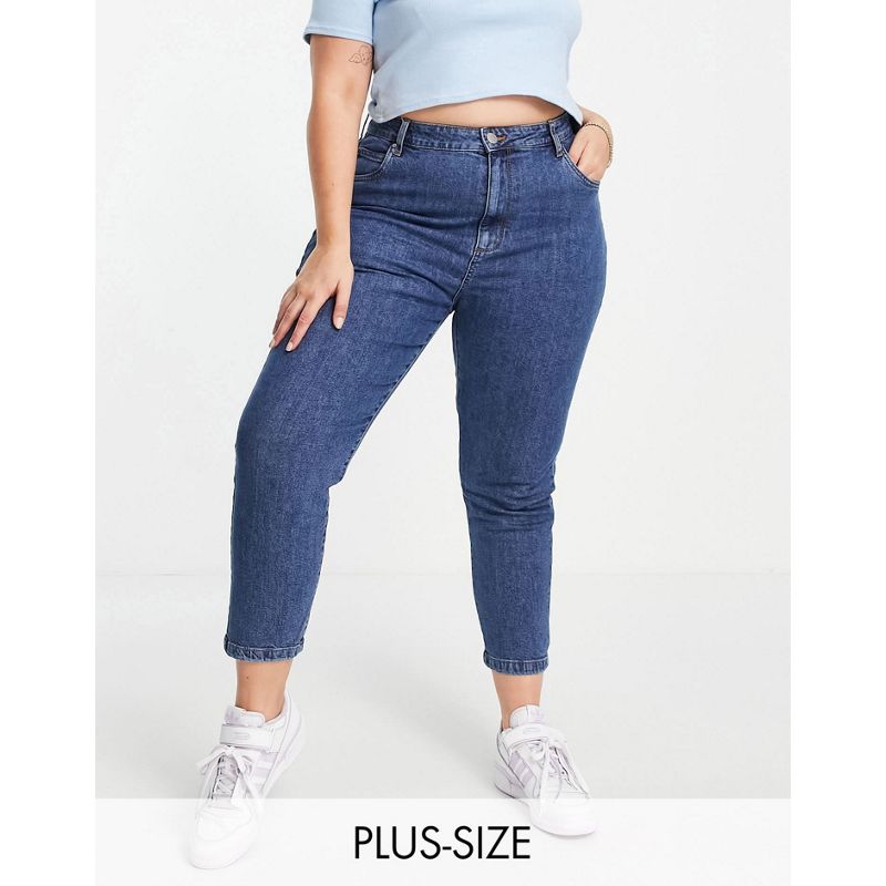 Donna HW68h Cotton On Curve - Mom jeans a vita alta lavaggio medio