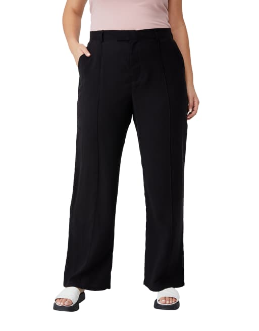 Cotton On Curve - Pantaloni dritti neri 