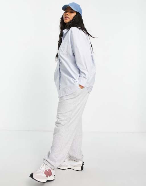 Cotton On Curve preppy shirt in blue , 4 of 4