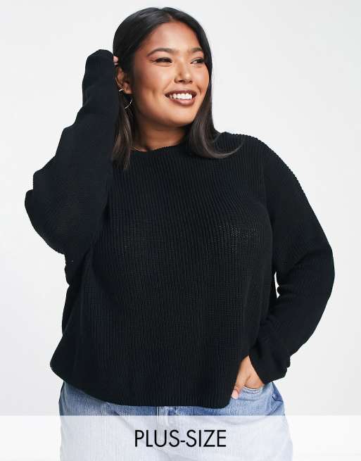 Cotton On Curve – Strickpullover in Schwarz  