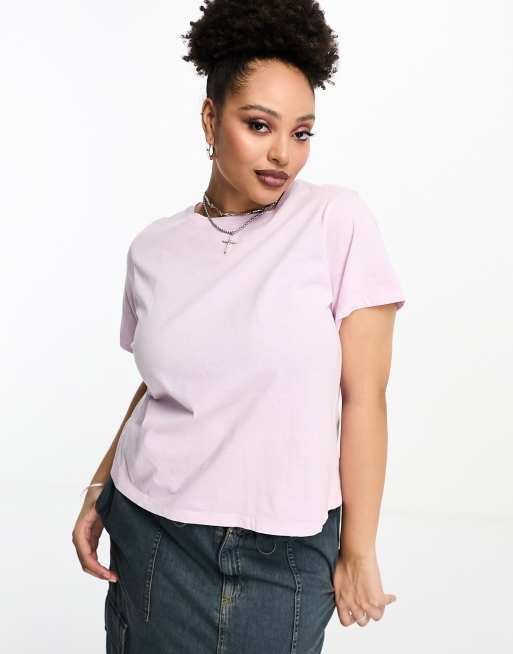 Cotton On Curve tee in washed pink 