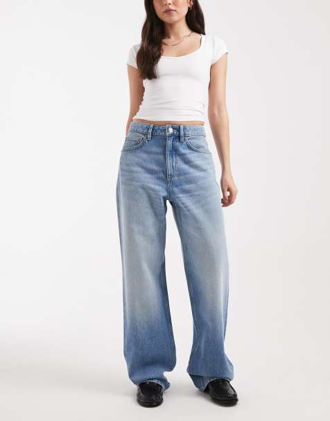 Cotton On – Curvy 91 – Niebieskie jeansy z prostymi nogawkami - view 1