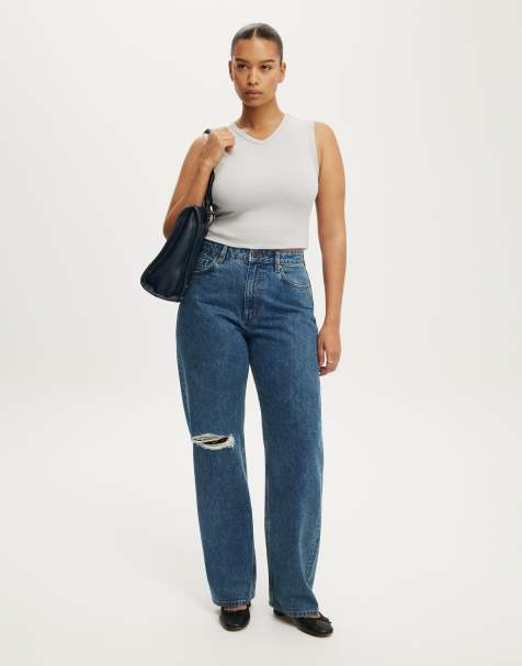 Cotton On Curvy 91 straight jean in blue - view 1