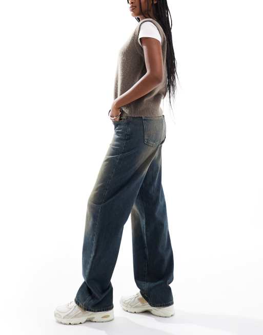 Cotton On Curvy – Blå, raka jeans med låg midja, 3 av 5