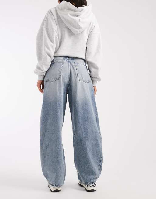 Cotton On Curvy - Jeans met ballonpijpen in blauw, 2 van 5
