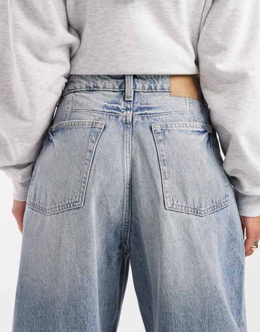 Cotton On Curvy - Jeans met ballonpijpen in blauw, 4 van 5