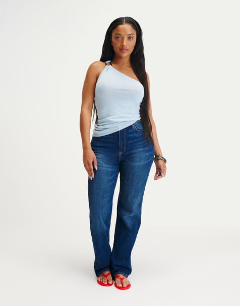 Cotton  On Curvy stretch straight jean in blue  - view 1