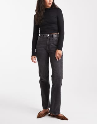Cotton On Cotton On curvy stretch straight jean in slate black