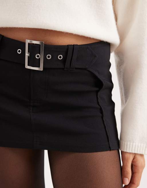 Cotton On – Czarna elastyczna spódnica micro mini z paskiem, 2 z 5