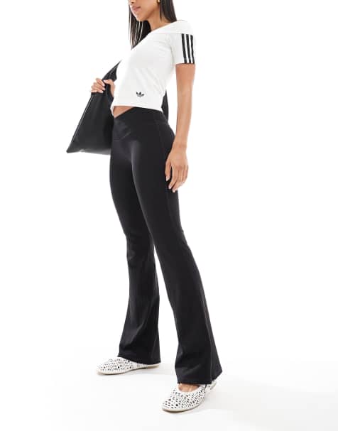 Cotton On lounge pinstripe flare in black