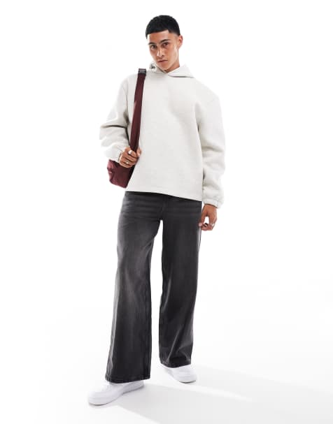 Cotton On super baggy skater jeans in washed black denim