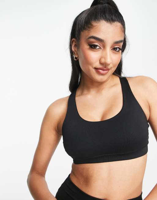 Cotton On – Czarny sportowy biustonosz z paseczkami , 2 z 4