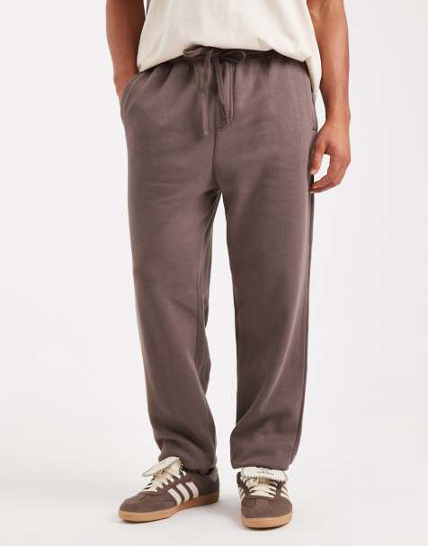 Cotton On baggy cuffed track jogger in washed chocolate