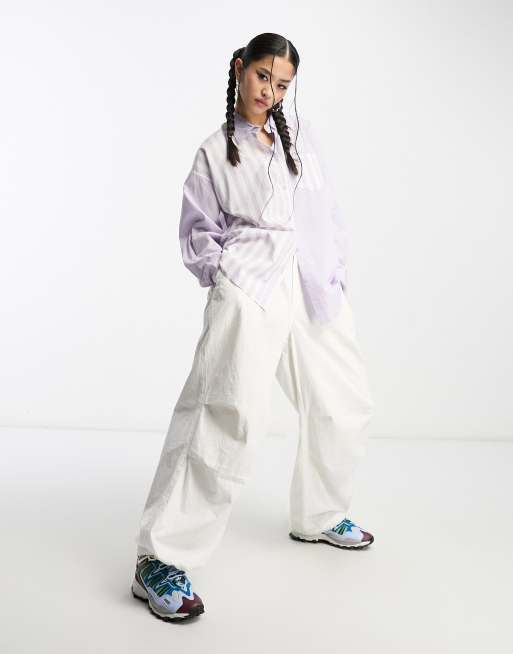 Cotton On 'dad' shirt in light lilac 