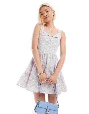 Cotton On - Dakota - Minikleid in Isabella Blumenrosa-Bunt
