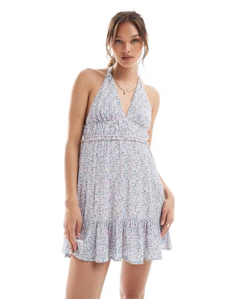 Cotton On – Danielle – Rosa och blommig playsuit med halterneck - view 1