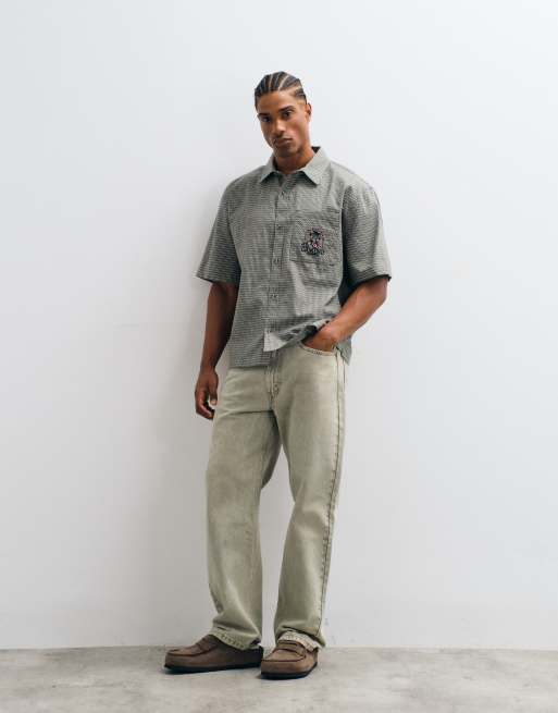 Cotton On Darcy overhemd met korte mouwen in kaki ruit, 3 van 5