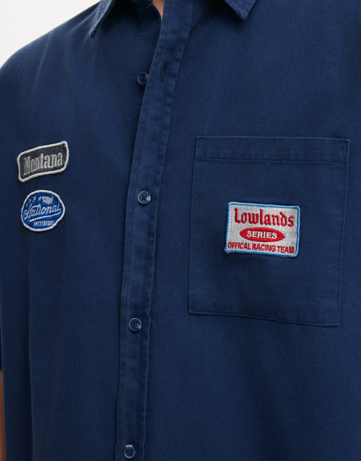 Cotton On Darcy short sleeve shirt in blue, 3 of 4