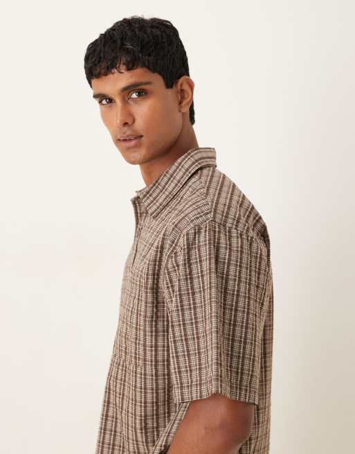 Cotton On Darcy short sleeve shirt in brown | ASOS