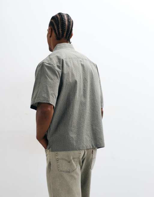 Cotton On darcy short sleeve shirt in khaki check, 4 of 5
