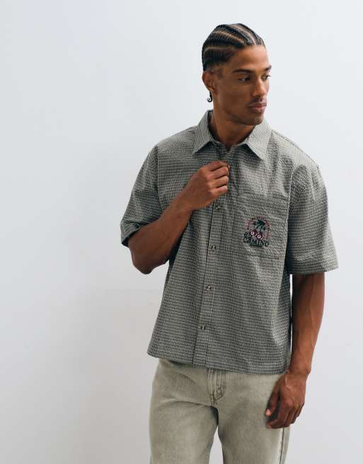 Cotton On darcy short sleeve shirt in khaki check, 5 of 5