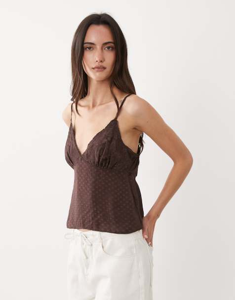 Cotton On – Day Dream – Brązowy top na ramiączkach - view 1