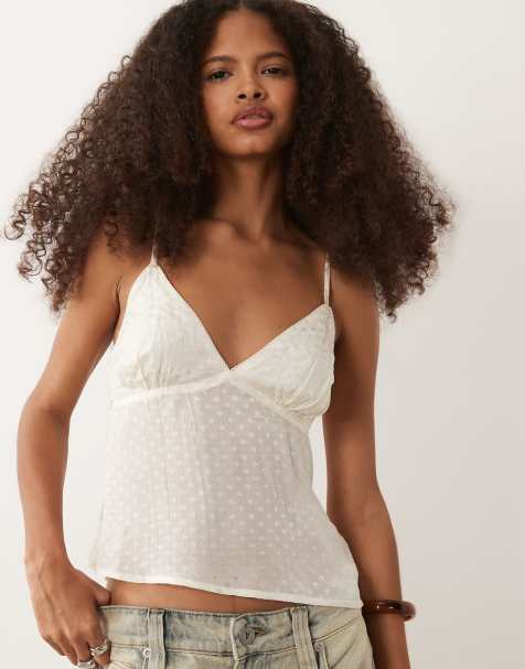 Cotton On - Day Dream - Canottiera bianca con spalline sottili - view 1