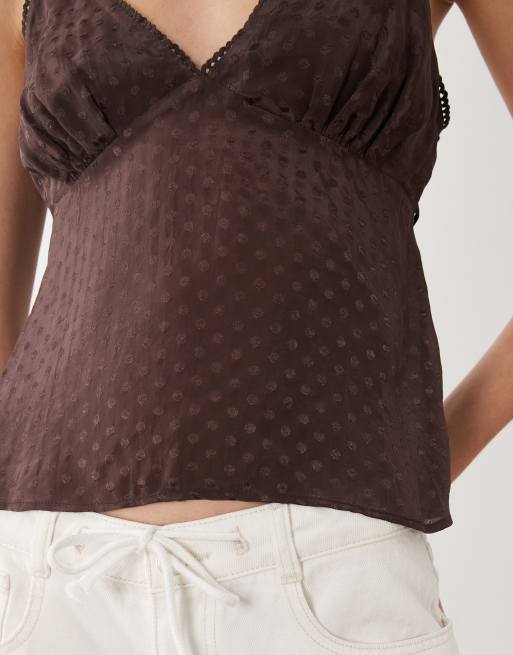 Cotton On day dream strappy cami in brown, 3 of 4