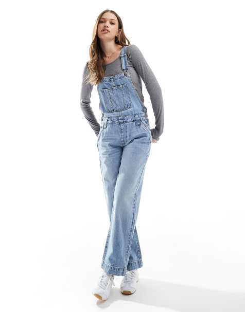 Cotton On denim dungarees in breezy blue - view 1